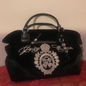 Juicy Couture black velvet purse